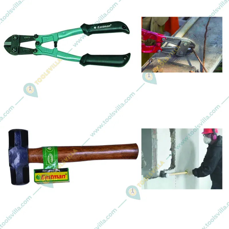 Eastman Hand Tools Combo Pack : 200 mm Bolt Cutter (E-2039) & 1800 gm Sledge Hammer (E-2440)